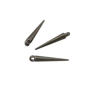 Kły akrylowe metalizowane czernione 22x3mm