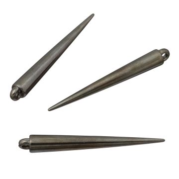 Kły akrylowe metalizowane czernione 53x6mm