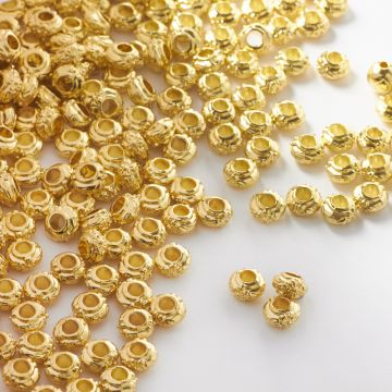 Metalowy koralik oponka ozdobna 6,5mm