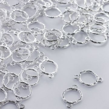 Metalowy łącznik kółko gniecione 16,8mm