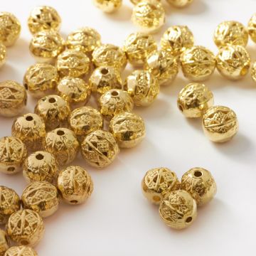 Metalowe koraliki kulki ozdobne 8mm