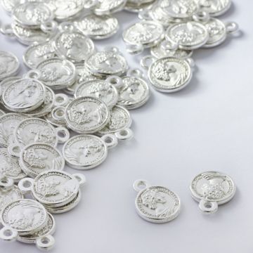 Metalowa zawieszka moneta 10mm