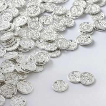 Zawieszka metalowa moneta z dziurką 8mm