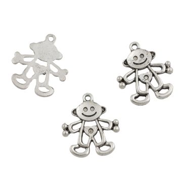 Zawieszka chłopczyk koloru srebrnego 25x21mm