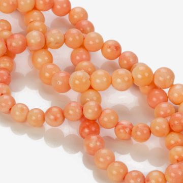 Koral bambusowy kulka łososiowa 7-8mm Koral bambusowy kulka łososiowa 7-8mm
