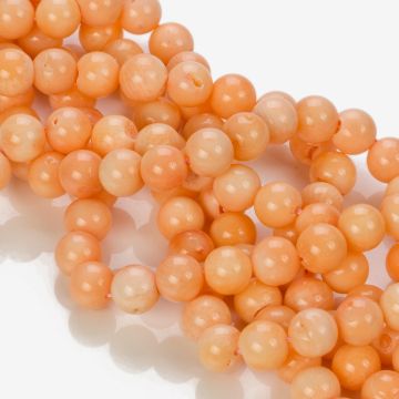 Koral bambusowy kulka cielista 9-10mm