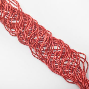 Koral czerwony kulka gładka 2,5mm Koral czerwony kulka gładka 2,5mm