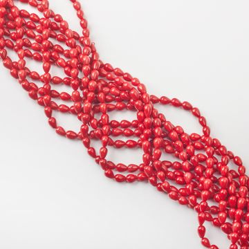 Koral czerwony łezka 6-7mm Koral czerwony łezka 6-7mm