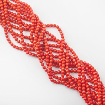 Koral pomarańczowy kulka gładka 5mm Koral pomarańczowy kulka gładka 5mm