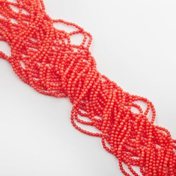 Koral pomarańczowy kulka gładka 3mm Koral pomarańczowy kulka gładka 3mm