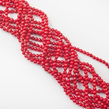 Koral czerwony kulka fasetowana 5mm Koral czerwony kulka fasetowana 5mm