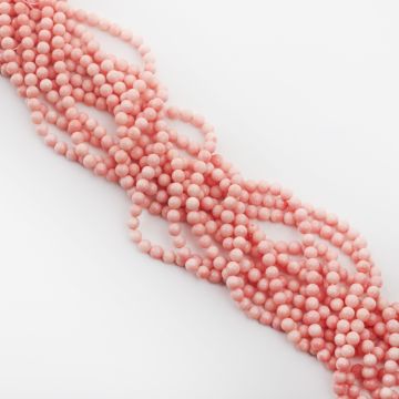 Koral różowy kulka gładka 5,5mm Koral różowy kulka gładka 5,5mm