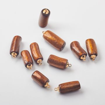 Koral złoty słupek zawieszka ze złotą zawieszką 30x10mm