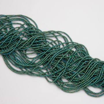 Kryształki kulki gładkie bottle green AB 2,5mm