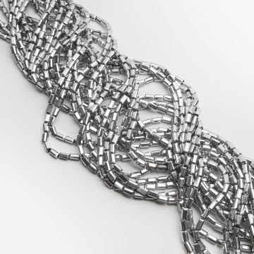 Kryształki słupki fasetowane silver 4,5x8,5mm