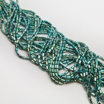 Kryształki słupki fasetowane emerald AB 4,5x8,5mm