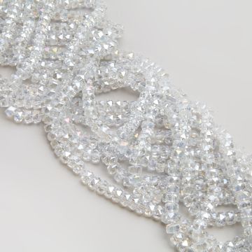 Kryształki oponki fasetowane crystal AB 5x7,5mm