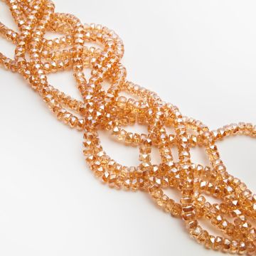 Kryształki oponki fasetowane shampagne AB 5x7,5mm