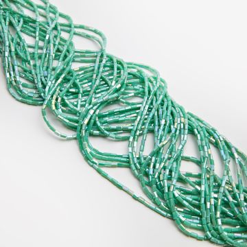 Kryształki słupki fasetowane ceramic turquise AB 2,5x4,5mm