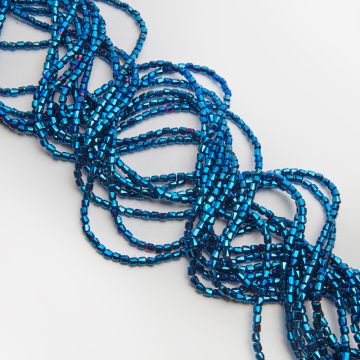 Kryształki walce fasetowane blue hematite 3,5x4mm