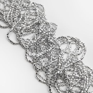 Kryształki walce fasetowane silver 3,5x4mm