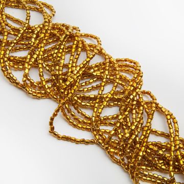 Kryształki walce fasetowane old gold 3,5x4mm