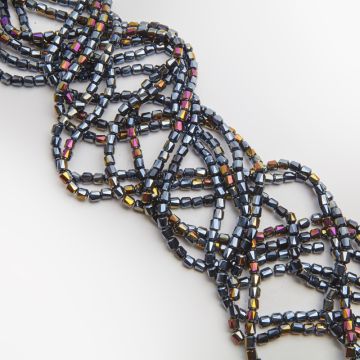 Kryształki walce fasetowane hematite AB 5x5,5mm