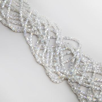 Kryształki walce fasetowane crystal AB 5x5,5mm