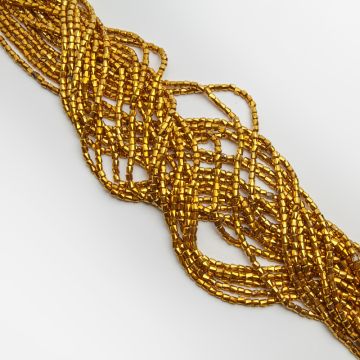 Kryształki walce fasetowane old gold 5x5,5mm
