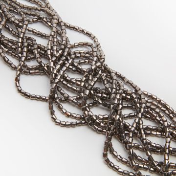 Kryształki walce fasetowane hematite 5x5,5mm