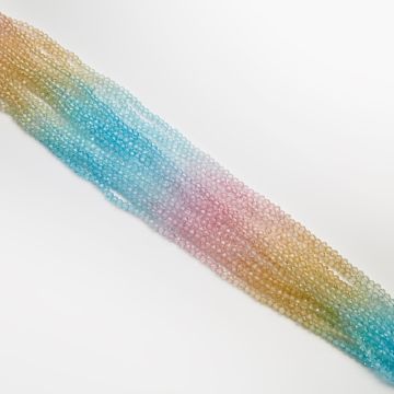 Kryształki oponki fasetowane multicolor 3,5x4mm