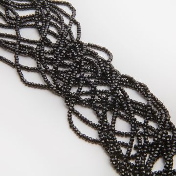 Kryształki oponki fasetowane jet 3x4mm