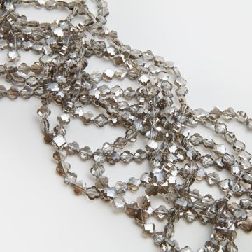 Kryształki koniczyna marokańska fasetowana grey shadow 8mm