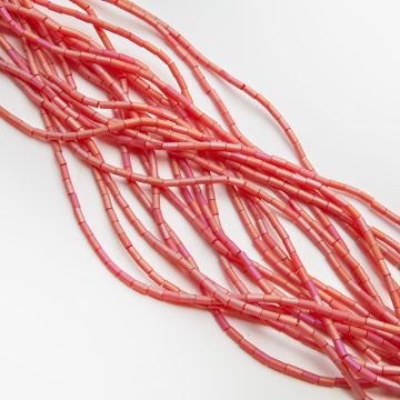 Kryształki słupek gładki mat ceramic red 2,5x5mm