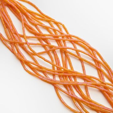 Kryształki słupek gładki mat orange AB 2,5x5mm