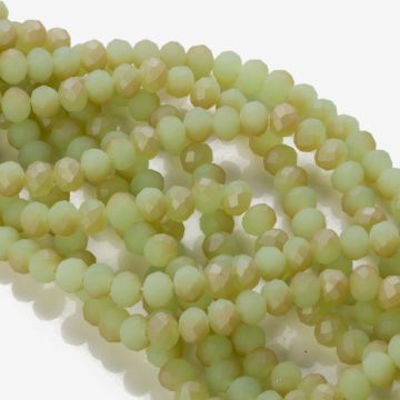 Kryształki oponki matowe golden peridot 6x8mm