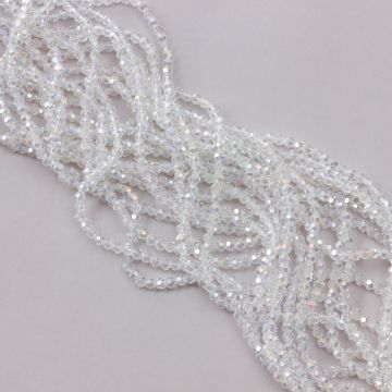 Kryształki kulki fasetowane 96 cuts crystal AB 4mm
