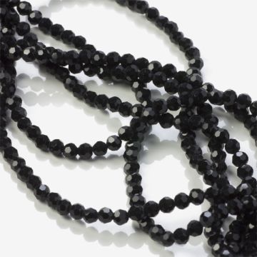 Kryształki kulki fasetowane 32 cuts jet 4mm