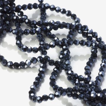 Kryształki kulki fasetowane 32 cuts blue hematite 4mm