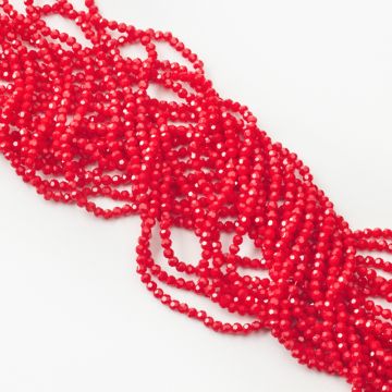 Kryształki kulki fasetowane 32 cuts ceramic red 4mm