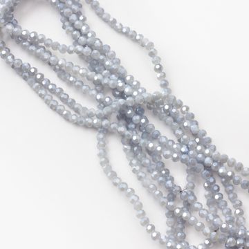 Kryształki kulki fasetowane 32 cuts full grey AB 4mm