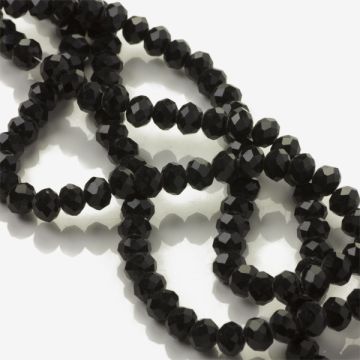 Kryształki oponki fasetowane jet  5x6mm