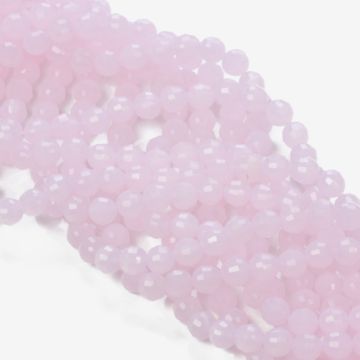 Kryształki kulki fasetowane 96 cuts pastel pink 6mm