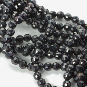 Kryształki kulki fasetowane 96 cuts blue hematite 6mm