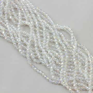 Kryształki kulki fasetowane 96 cuts crystal AB  6mm
