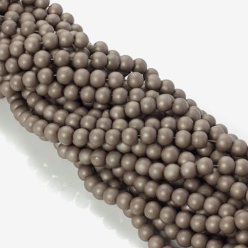 Koraliki szklane powlekane satynowe metaliczny brąz 8mm