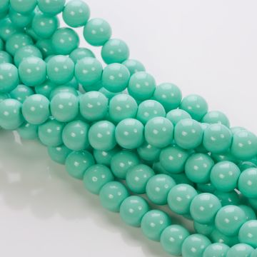 Koraliki szklane turkusowe 10mm