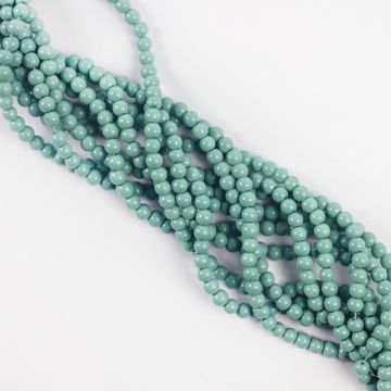 Koraliki szklane powlekane niebieskie 4mm