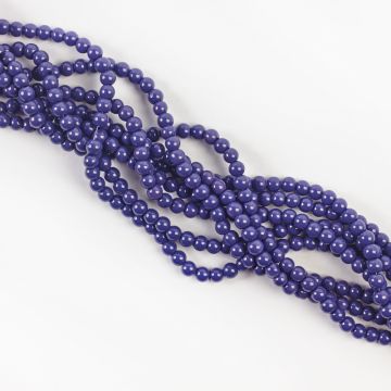 Koraliki szklane powlekane indygo 4mm