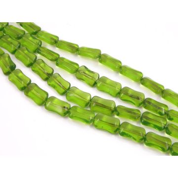 Szklane bryłki olivine 8mmx14mm